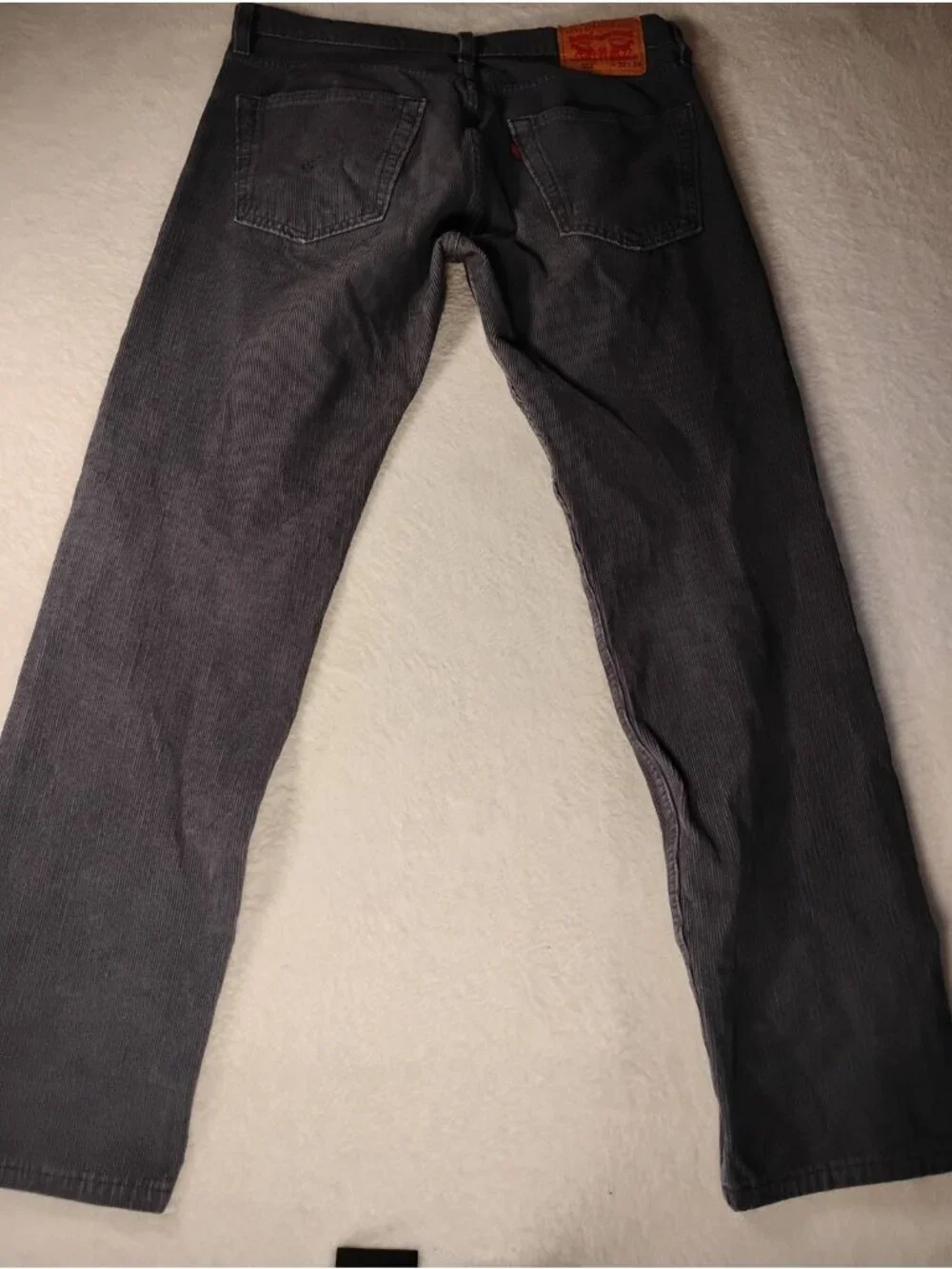 Levis Mens Corduroy Pants Casual School Work Size 32 Gray Blue